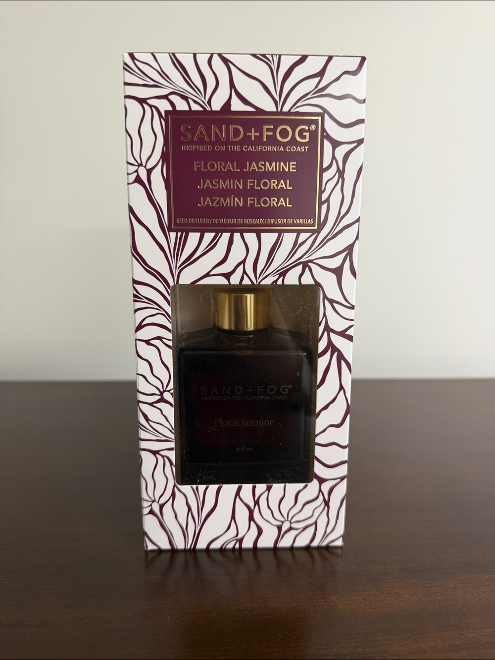 Floral Jasmine Reed Diffuser - Burgundy